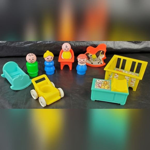 Fisher-Price Vintage Nursery Set 761 – Bleu – NEUF Dans Sa Boîte (NRFB)